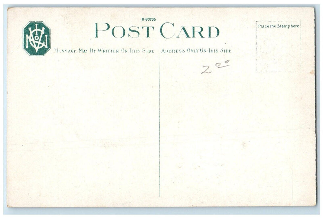 c1910 Chicago Milwaukee St. Paul Railway Railroad Bridge Boat Kilbourn  Postcard