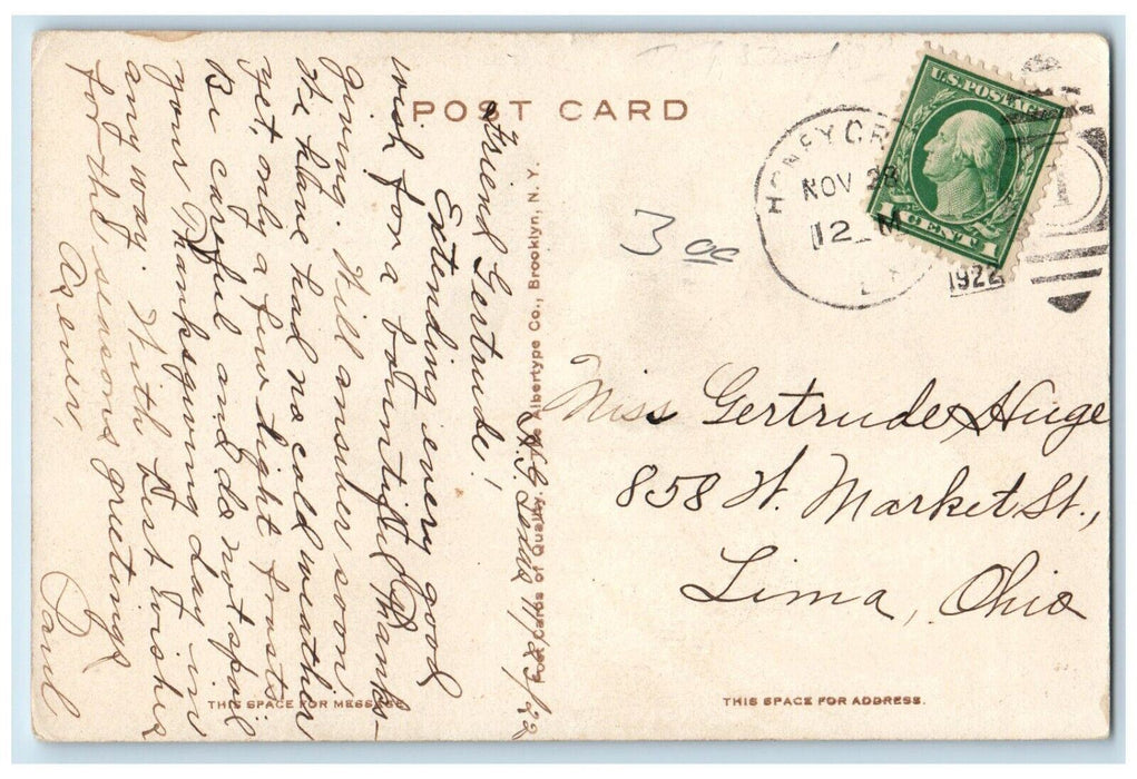 1922 Printing Co. Commerce Street San Antonio Texas TX Antique Posted Postcard
