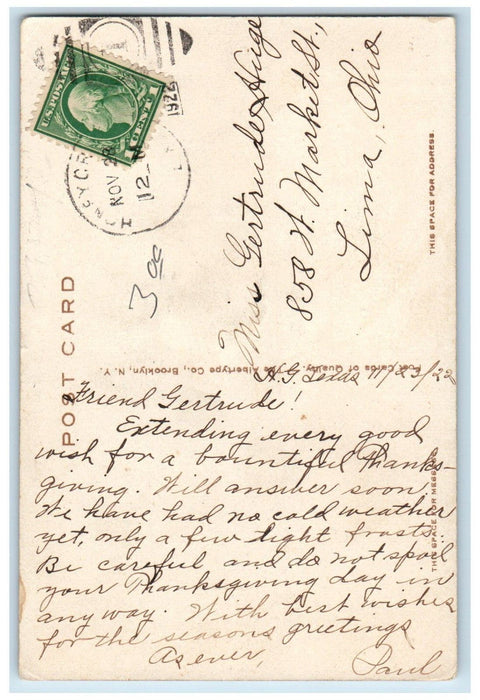 1922 Printing Co. Commerce Street San Antonio Texas TX Antique Posted Postcard