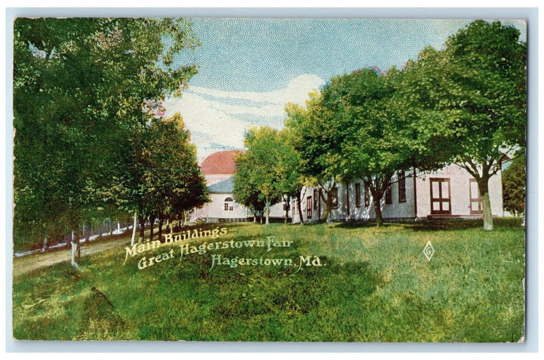 1910 Main Buildings Great Hagerstown Fair Hagerstown Maryland Vintage Postcard