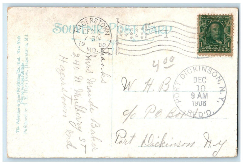 1908 Grand Stand Great Hagerstown Fair Ground Maryland Vintage Souvenir Postcard