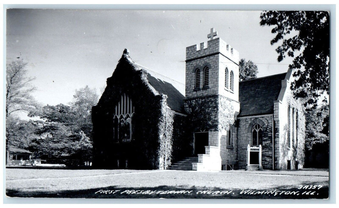 1971 First Presbyterian Church View Wilmington Illinois IL RPPC Photo Postcard