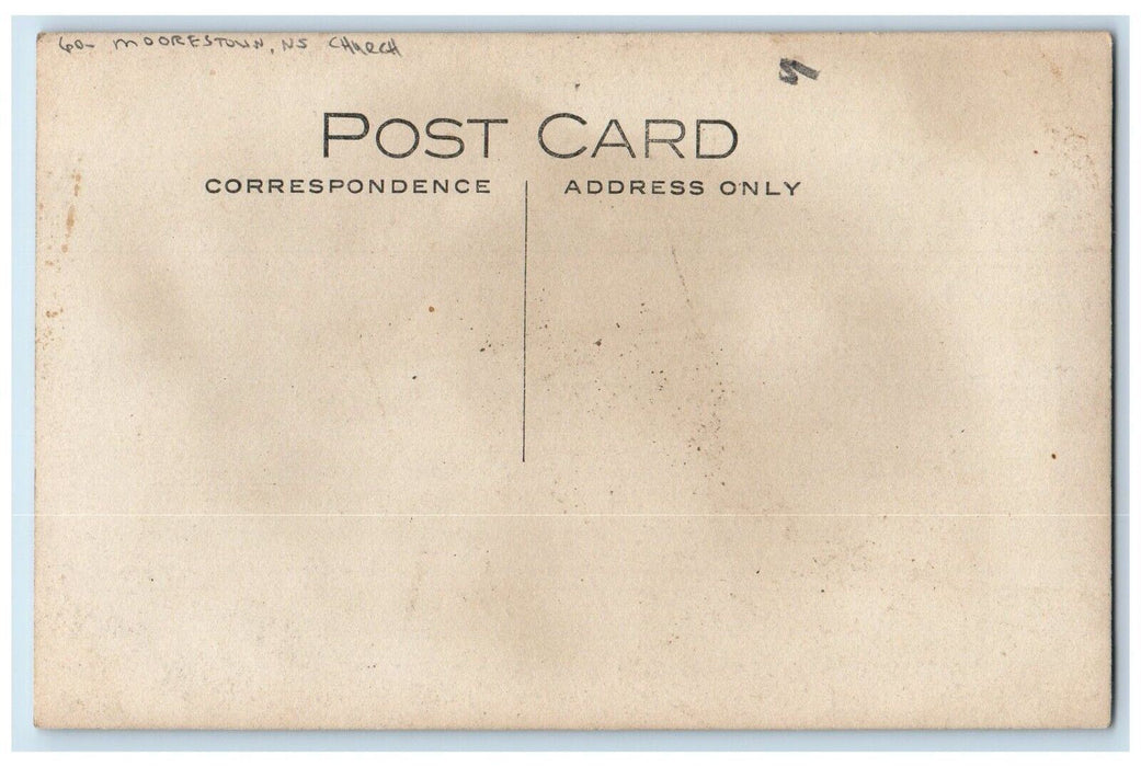 c1905 Moorestown Church View Novia Scotia Canada RPPC Photo Unposted Postcard