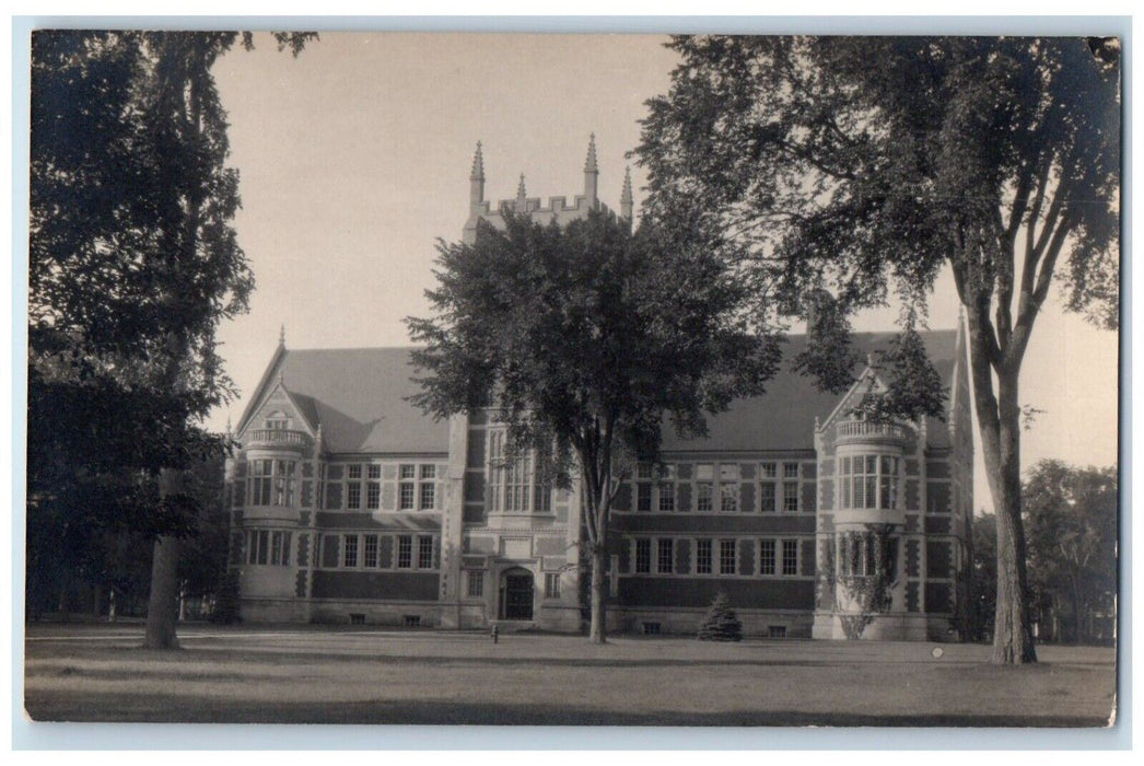 c1910's Bowdoin College Hubbard Hall View Brunswick Maine ME RPPC Photo Postcard
