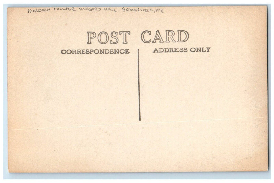 c1910's Bowdoin College Hubbard Hall View Brunswick Maine ME RPPC Photo Postcard
