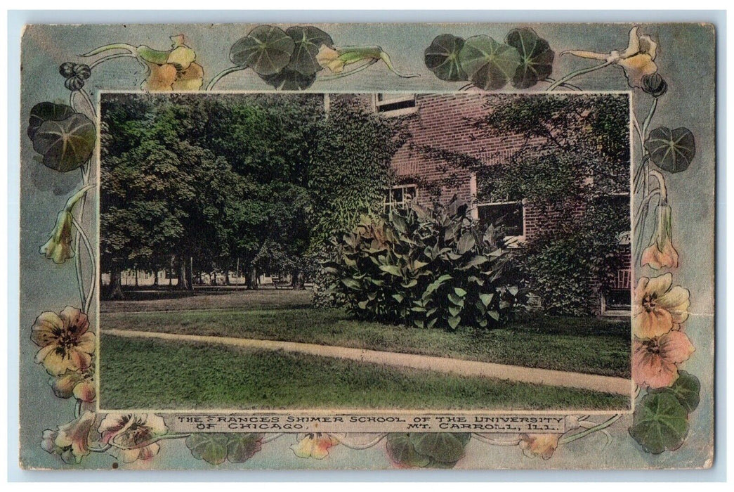 1910 Frances Shimer School University Chicago Mt Carroll Illinois IL Postcard