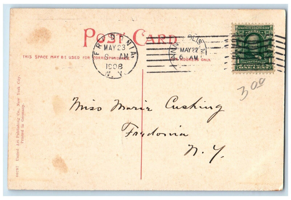 1908 Front View Bancroft Hall Naval Academy Annapolis Maryland Vintage Postcard