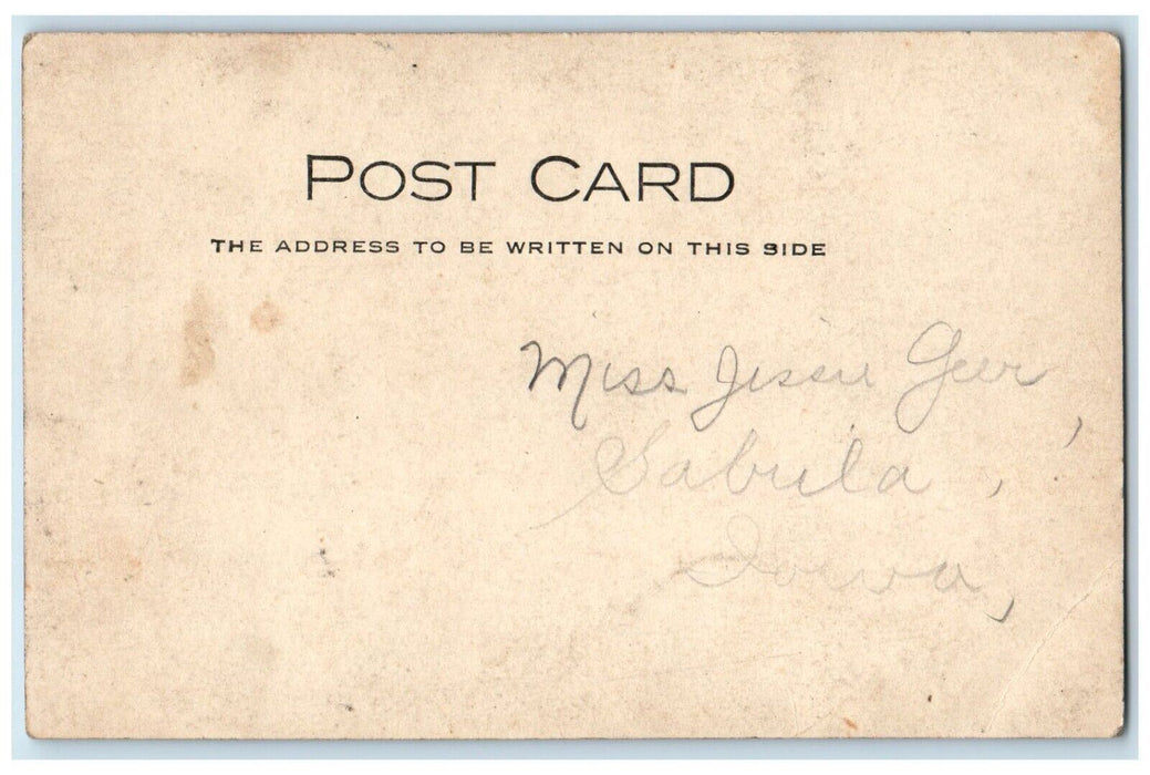 c1910's Birds Eye View Hardware Store Battle Creek Iowa IA RPPC Photo Postcard
