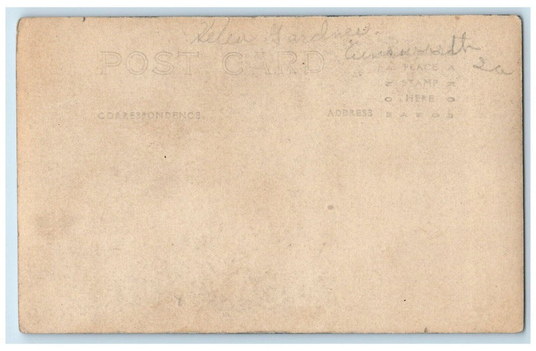 c1920's U.P. Church View Ainsworth Iowa IA RPPC Photo Unposted Postcard
