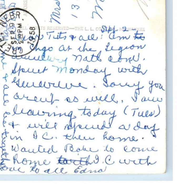 1958 Frees Hall Dorne College View Crete Nebraska NE RPPC Photo Postcard