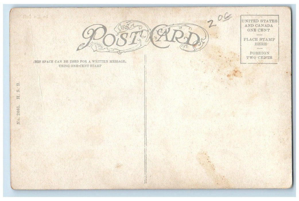 1910 General View Business Section Rio Grande Opposite Side El Paso TX Postcard