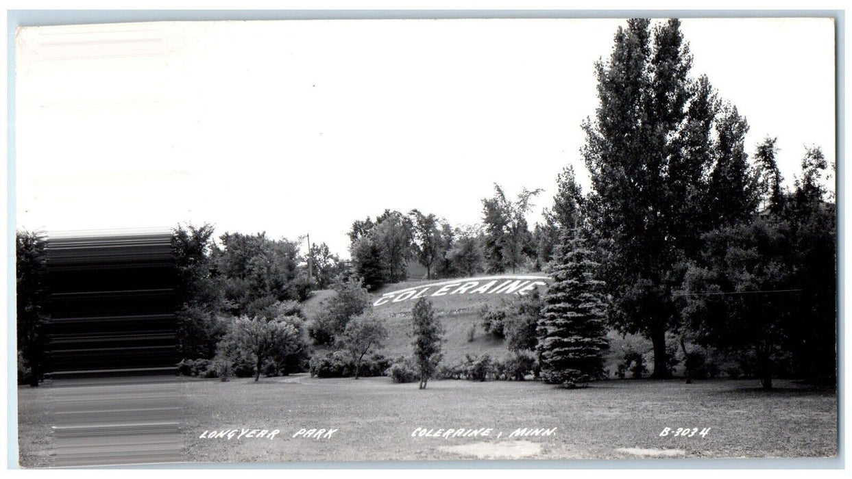 c1940's View Of Longyear Park Coleraine Minnesota MN Vintage RPPC Photo Postcard