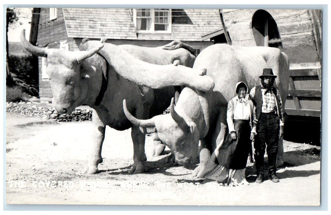 The Covered Wagon Where The West Begin Kearney Nebraska NE RPPC Photo Postcard