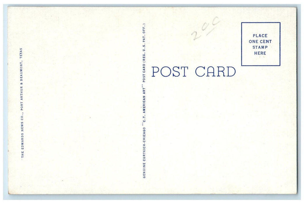 c1940's American National Bank Building Beaumont Texas TX Vintage Postcard