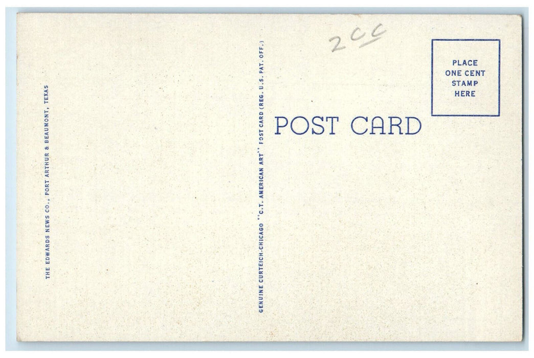c1940's San Jacinto Life Insurance Building Beaumont Texas TX Vintage Postcard