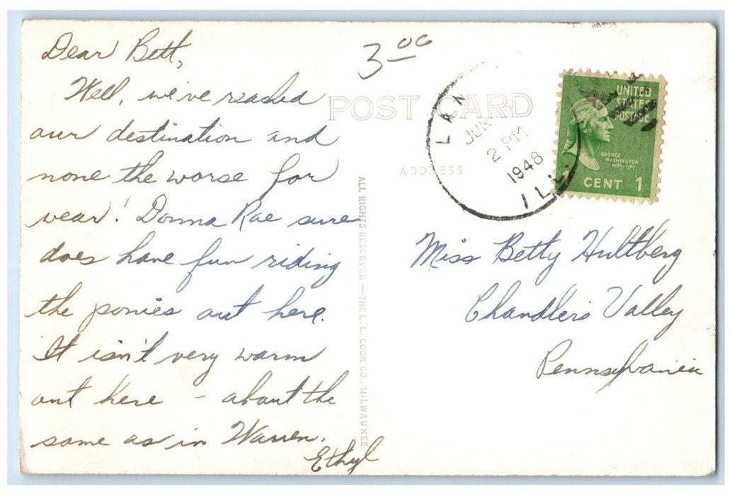 1948 View Of Oak Lodge Bellevue State Park Illinois IL RPPC Photo Postcard