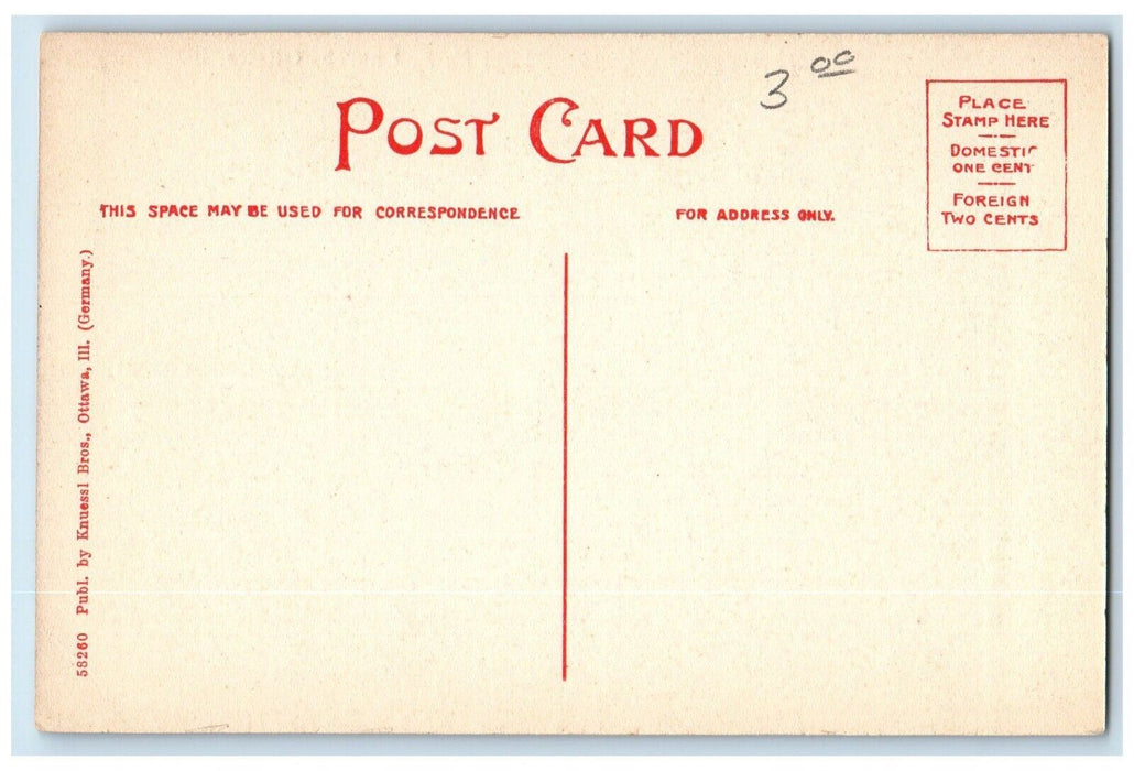 c1910's First ME Chruch Street View Ottawa Illinois IL Unposted Antique Postcard
