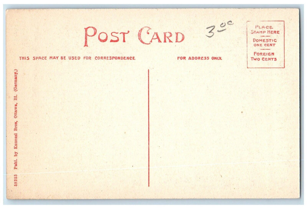 c1910's First Congregational Church Ottawa Illinois IL Unposted Antique Postcard