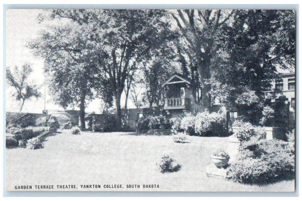 c1950's Garden Terrace Theatre Yankton College South Dakota SD Unposted Postcard