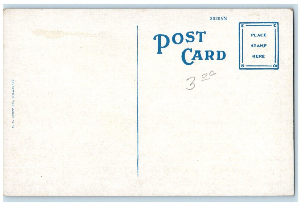c1910's Tourist Camp Allen Park Ottawa Illinois IL , Dual View Antique Postcard