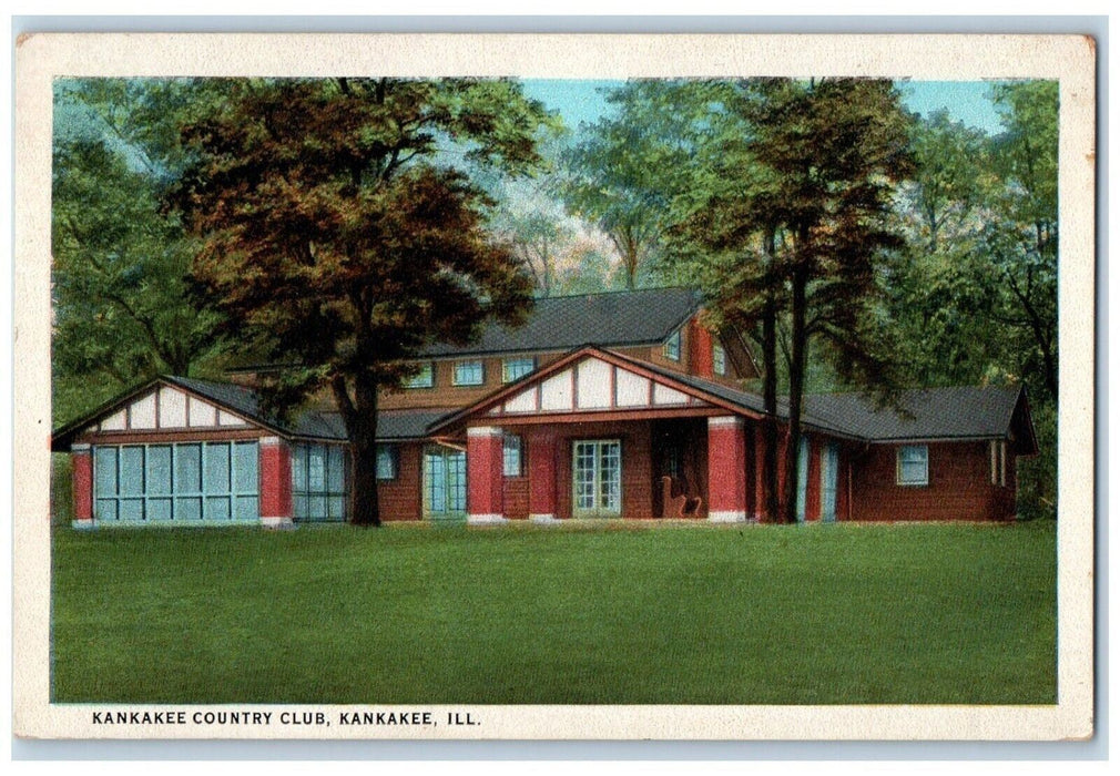 c1930's Kankakee County Club Kankakee Illinois IL Unposted Vintage Postcard