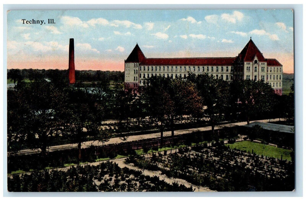 c1910 Annexed Into North Brook Exterior Building Field Techny Illinois Postcard