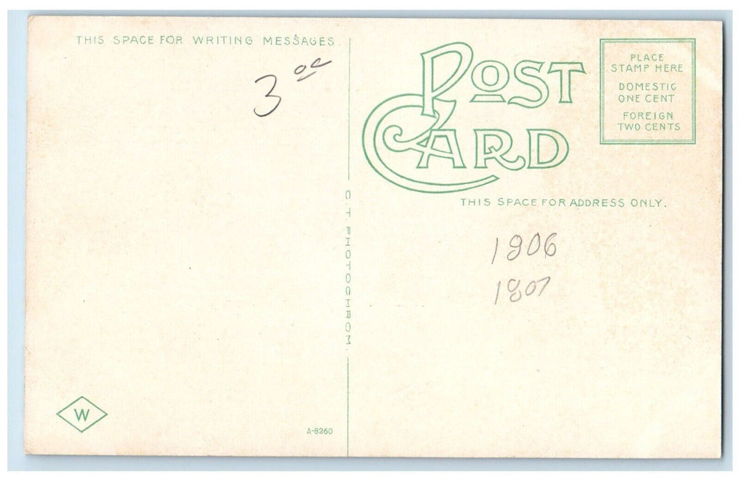 c1910 Western Military Academy Soldier Army Train Upper Alton Illinois Postcard