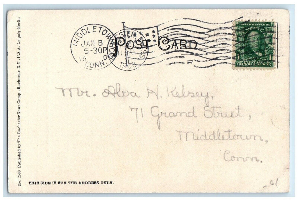 1906 Fire Department Headquarters Exterior Worcester Massachusetts MA Postcard