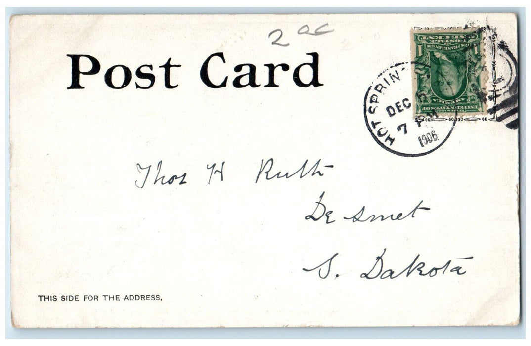 1906 United States Reservation Mountain Drive Hot Springs Arkansas AR Postcard
