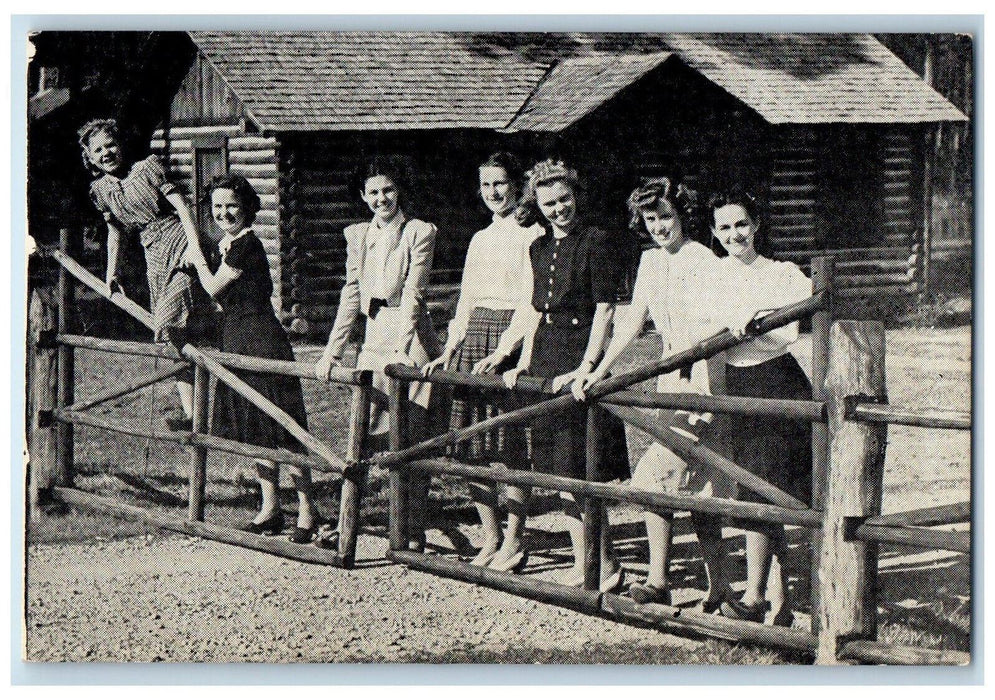c1950's Southern Belles Swimingin on the Gate Hope Arkansas AR Vintage Postcard