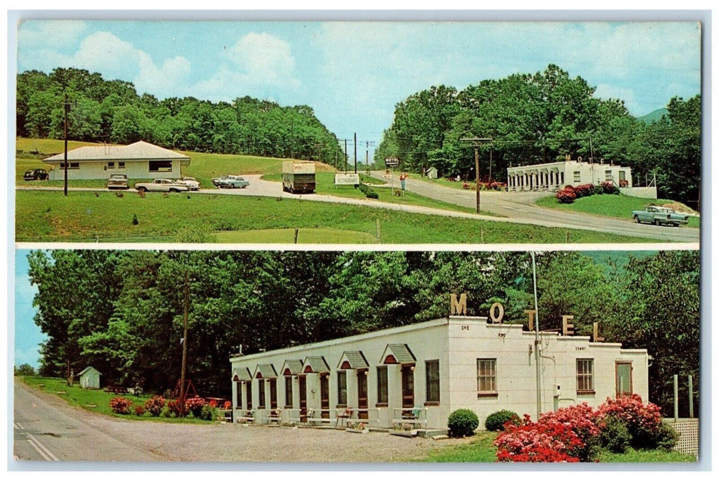 c1960 Hedrick's 4-U Motel Restaurant Mouth Seneca West Virginia Vintage Postcard