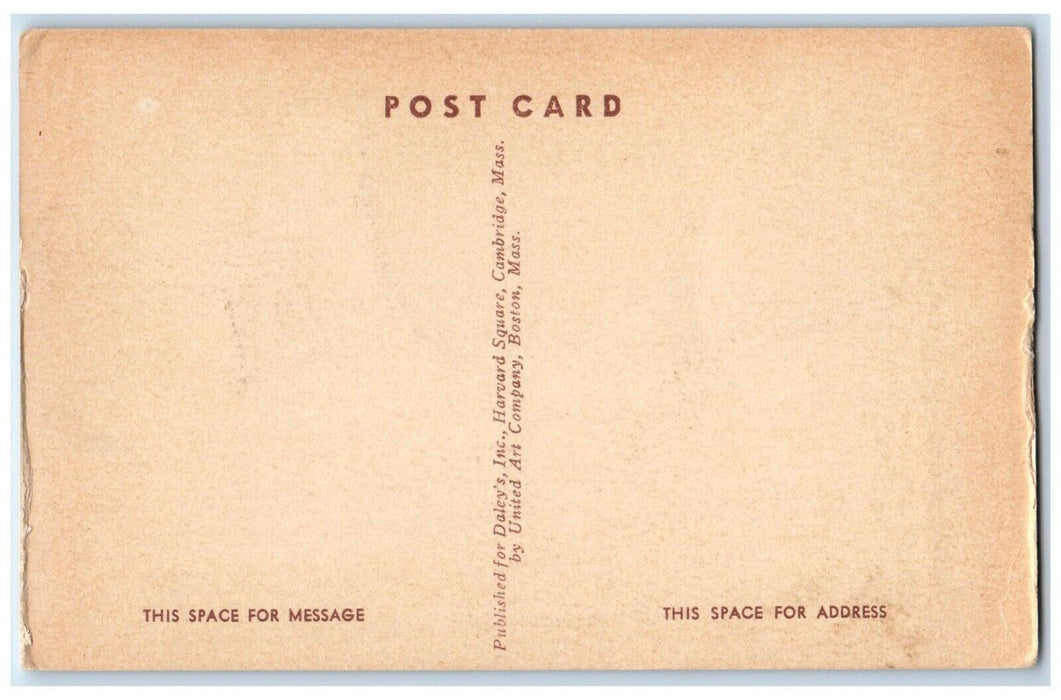 c1940 Large Courtyard Lowell House Harvard University Cambridge Mass MA Postcard