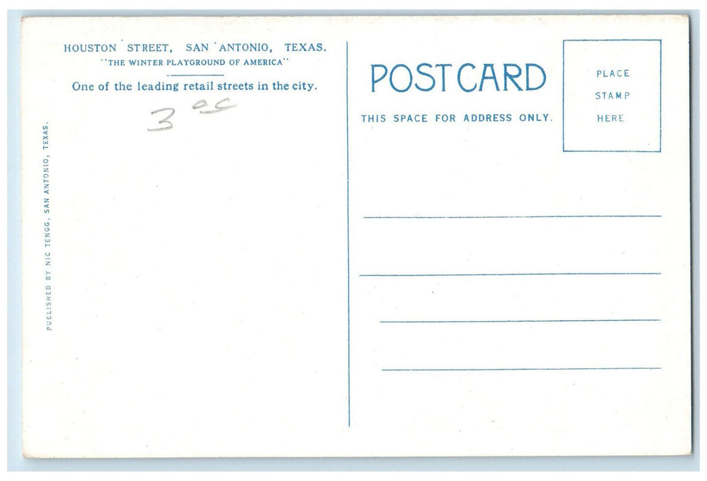 c1930's Princess Royal Shoes Houston Street San Antonio Texas TX Postcard