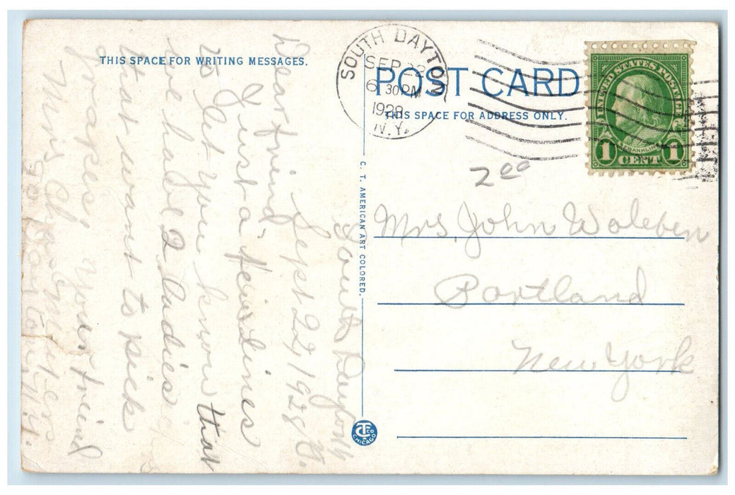 1928 Spafford Hall Northern State Teachers College Aberdeen SD Antique Postcard