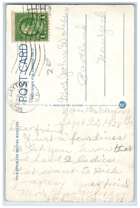 1928 Spafford Hall Northern State Teachers College Aberdeen SD Antique Postcard