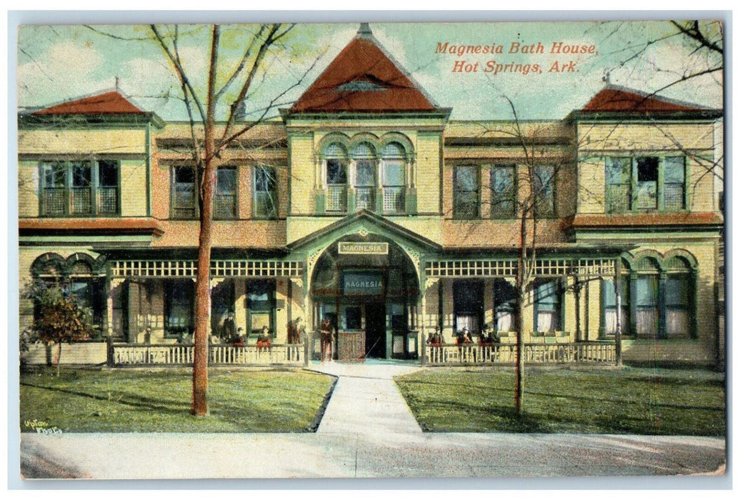 1910 Magnesia Bath House Hot Springs Arkansas AR Winside NE Postcard