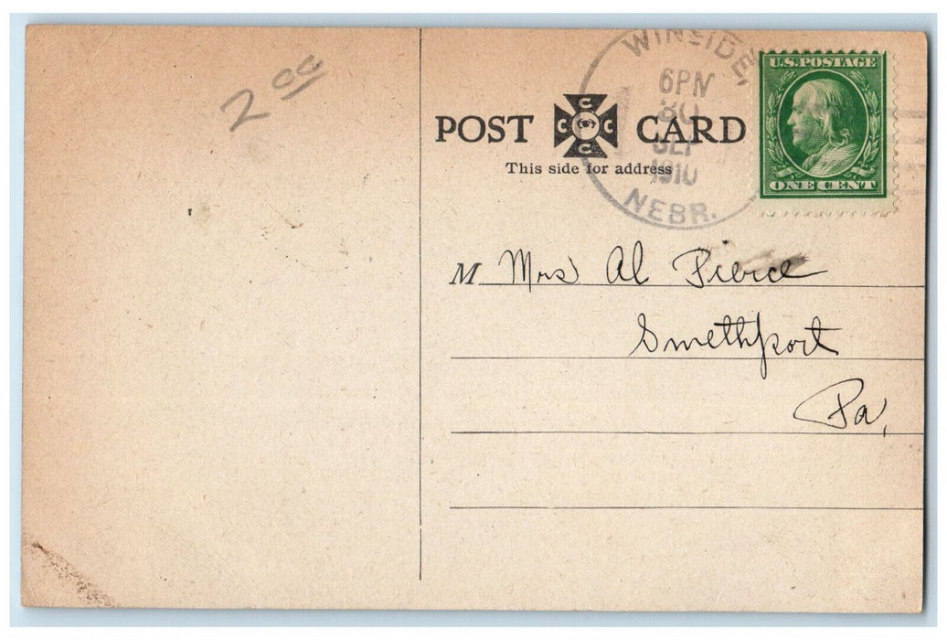 1910 Magnesia Bath House Hot Springs Arkansas AR Winside NE Postcard