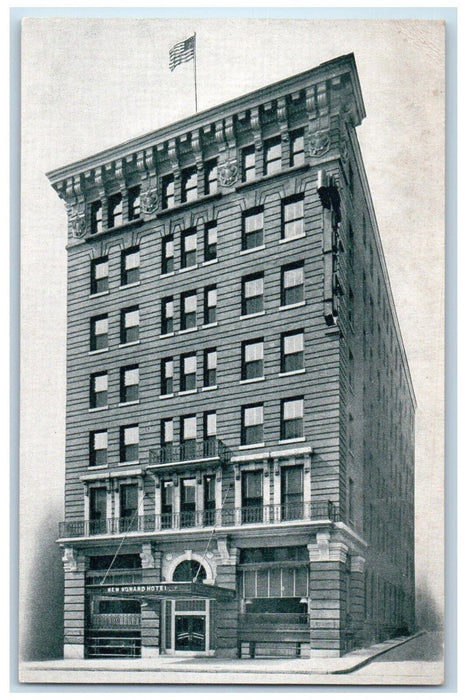 c1940 Exterior View New Howard Hotel Building Baltimore 1 Maryland MD Postcard