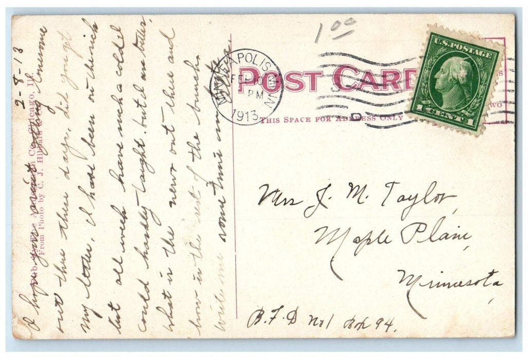 1913 Westminister Presbyterian Church Chapel Minneapolis Minnesota MN Postcard