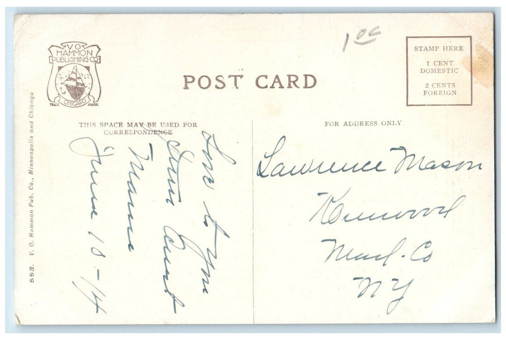1910 St. Anthony Falls River Lake Minneapolis Minnesota Vintage Antique Postcard