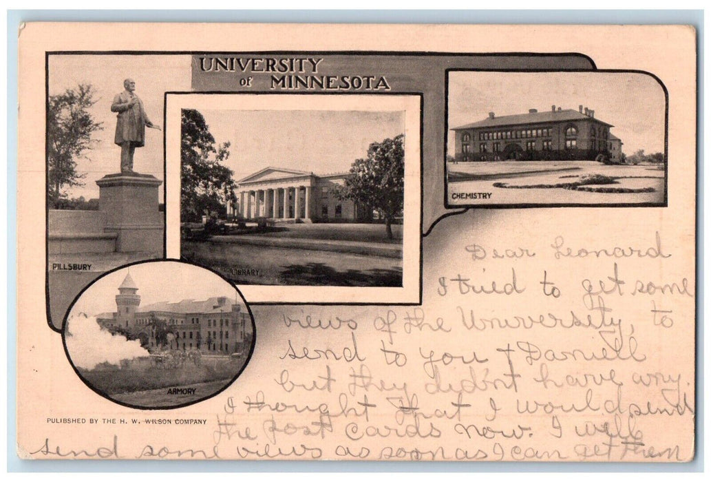 c1898 University Of Minnesota Armory Minneapolis Minnesota Private Mailing Card