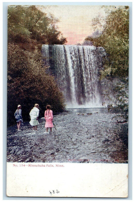 c1910 Minehaha Falls Creek Park Longfellows Hiawatha Minnesota Vintage Postcard