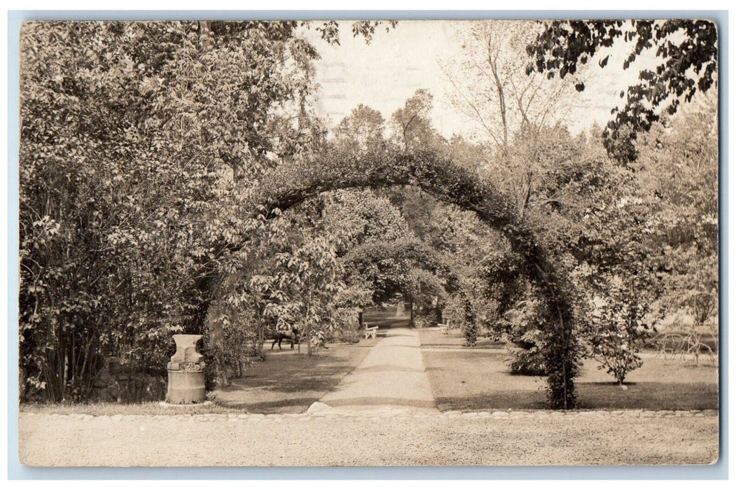 1913 View Of Park New York City New York NY Posted Antique RPPC Photo Postcard