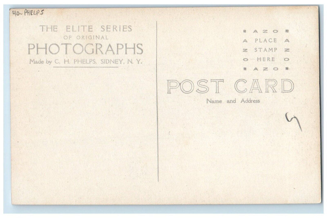 c1930's Fourth Street East From Decatur Watkins NY Phelps RPPC Photo Postcard