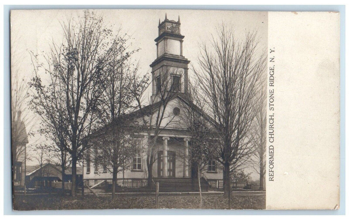 c1905 Reformed Church Stone Ridge New York NY Unposted RPPC Photo Postcard