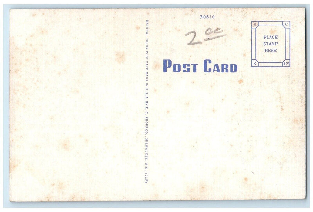 c1940 Looking North Broadway Classic Cars Exterior Albert Lea Minnesota Postcard