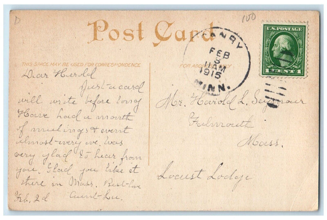 c1915 River View From 2nd Street Bridge Lake Trees Canby Minnesota MN Postcard