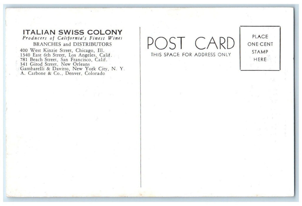 c1950's Churched Shaped Wine Barrel Italian Swiss Colony Winery Asti CA Postcard
