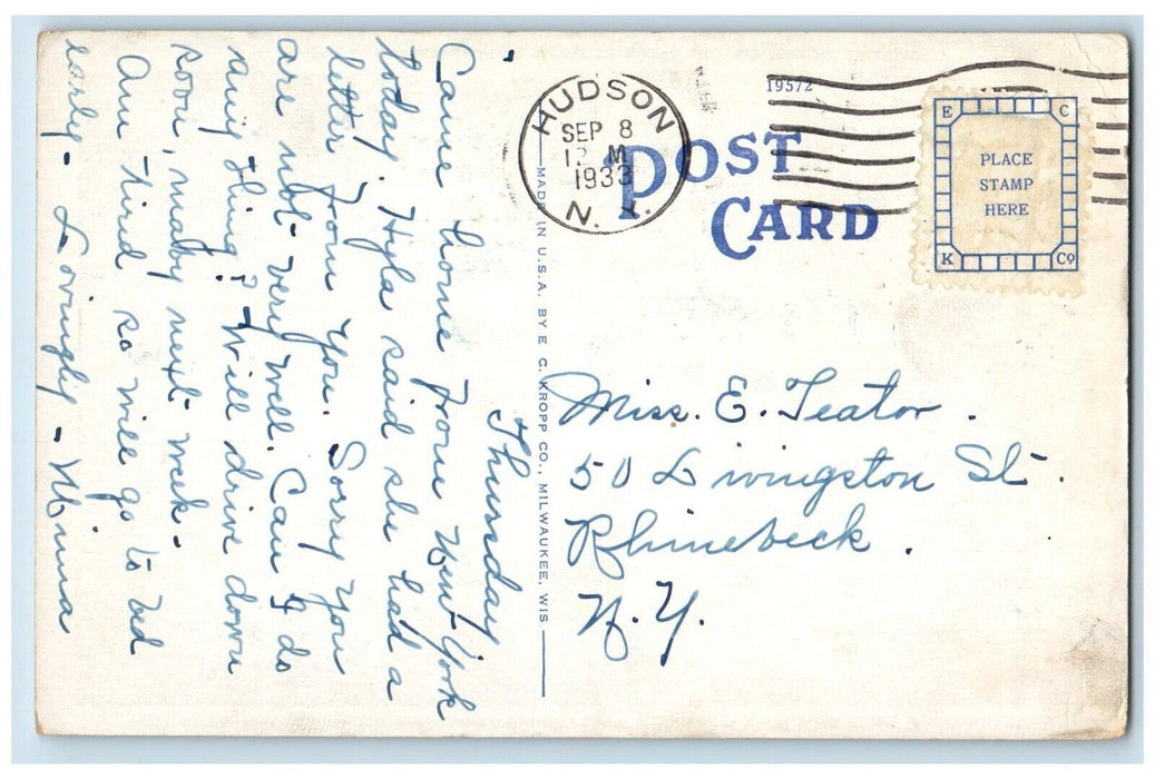 1933 Pavilion Royal Suburban Restaurant Dining Valley Stream LI NY Postcard