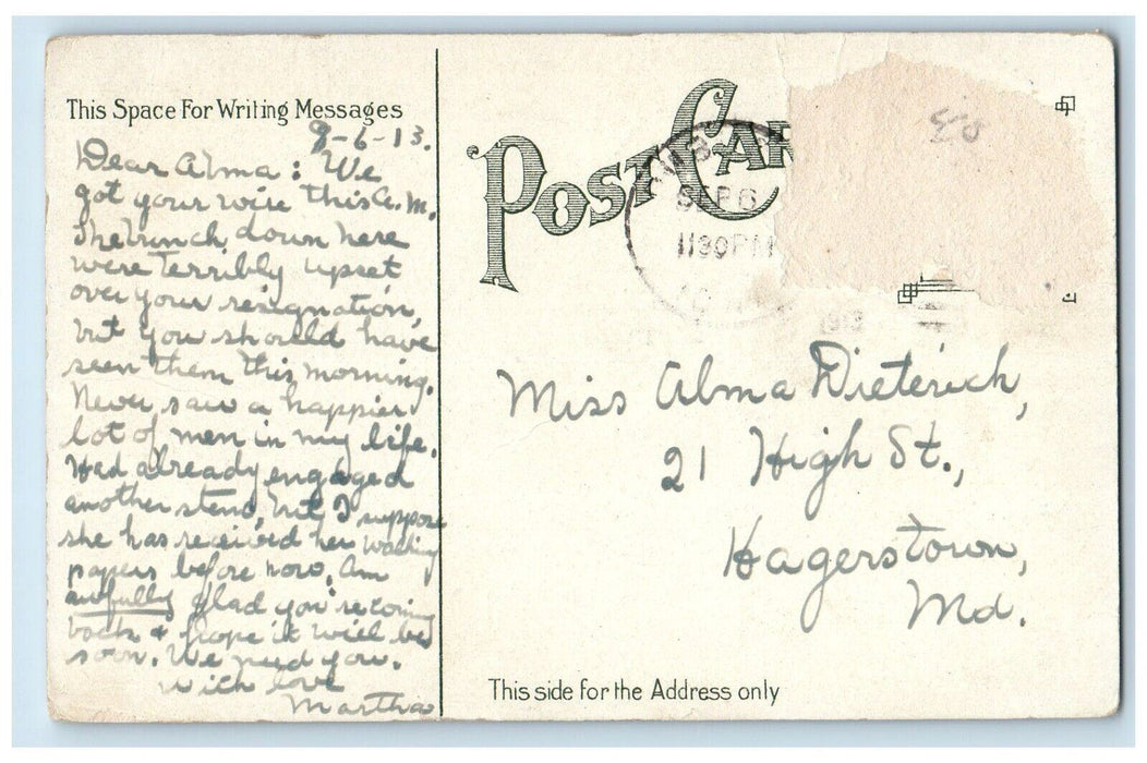 1913 Ainsworth Springs North of Dubuque Iowa IA Antique Posted Postcard